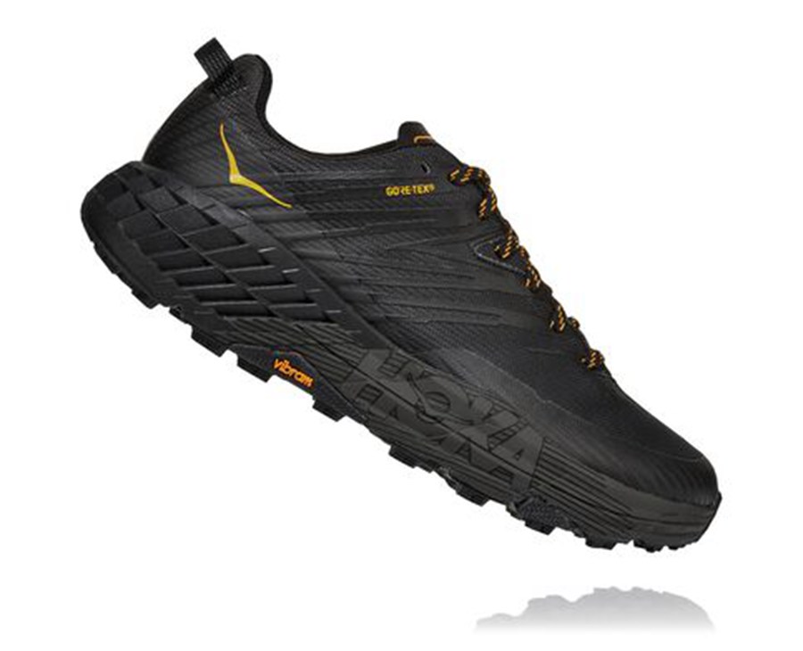 Hoka One One Mens Trail Shoes - Speedgoat 4 GORE-TEX - Black - QYIZ28310